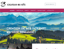 Tablet Screenshot of createur-de-site.ch